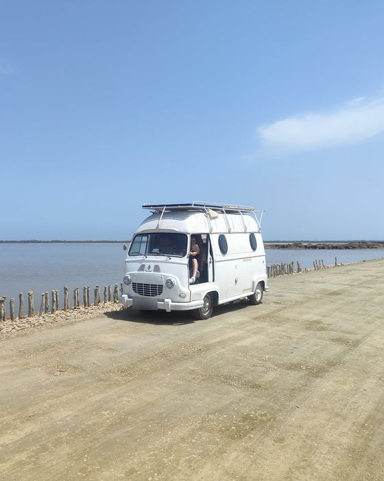 Restored vintage Renault Estafette camper